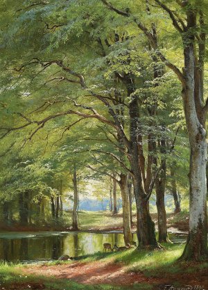 Alob gennem skoven by Oil Painting