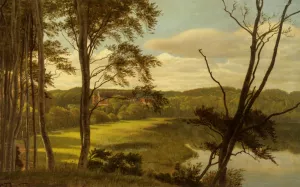 Visborg Gaard by Carl Frederic Aagaard - Hand-Painted Oil Painting Reproduction